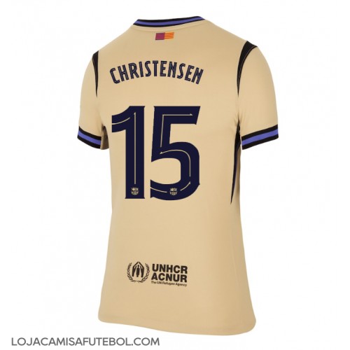 Camisa de Futebol Barcelona Andreas Christensen #15 Equipamento Secundário Mulheres 2025-26 Manga Curta